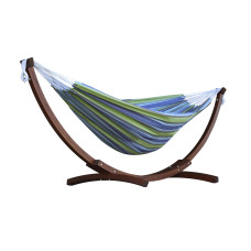 Vivere Doppelhängematte Double Cotten Oasis mit Holzgestell Vivere Doppelhängematte Double Cotten Oasis mit Holzgestell