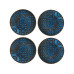 Mäser Frühstücks- & Dessertteller Tiles 21 cm, 4 Stück, Blau