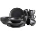 Mäser Frühstücks- & Dessertteller Essential 18-teilig, Schwarz