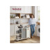 VASAGLE Wäschekorb mit 2 Fächern 100 l, Beige/Grau/Weiss VASAGLE Wäschekorb mit 2 Fächern 100 l, Beige/Grau/Weiss