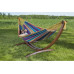Vivere Doppelhängematte Double Cotten Tropical mit Holzgestell Vivere Doppelhängematte Double Cotten Tropical mit Holzgestell
