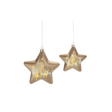 STT Glasdekoration Glass Star Set 2 Stk. Braun STT Glasdekoration Glass Star Set 2 Stk. Braun