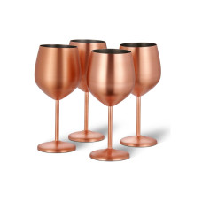 Oak & Steel Weingläser-Set 500 ml, 4 Stück, Rosegold matt