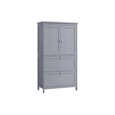 VASAGLE Kommode in Landhausstil 60 x 110 cm, Grau