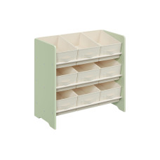 Songmics Ablageregal mit 9 Boxen 62.5 cm x 60 cm, Weiss/Grün Songmics Ablageregal mit 9 Boxen 62.5 cm x 60 cm, Weiss/Grün