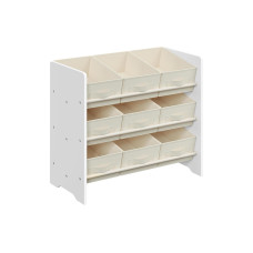 Songmics Ablageregal mit 9 Boxen 62.5 cm x 60 cm, Weiss Songmics Ablageregal mit 9 Boxen 62.5 cm x 60 cm, Weiss
