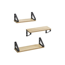 VASAGLE Wandregal 3-er Set Braun VASAGLE Wandregal 3-er Set Braun