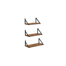 VASAGLE Wandregal 3-er Set Schwarz/Braun VASAGLE Wandregal 3-er Set Schwarz/Braun