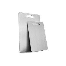 Hermia Schneidebrett-Set aus Edelstahl 15 cm/24 cm x 25 cm/34 cm Hermia Schneidebrett-Set aus Edelstahl 15 cm/24 cm x 25 cm/34 cm