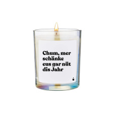 ChattyCandles Duftkerze Chum, mer schänke eus gar nüt dis Jahr 6.7 x 8 cm ChattyCandles Duftkerze Chum, mer schänke eus gar nüt dis Jahr 6.7 x 8 cm