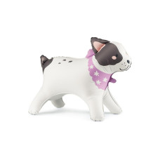 Partydeco Folienballon stehende Bulldogge Schwarz/Weiss, 75 x 57 cm