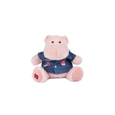 DouDou et compagnie Hippo mit Jeansjacke 20 cm, Rosa DouDou et compagnie Hippo mit Jeansjacke 20 cm, Rosa