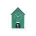 KARLSSON Wanduhr Wall clock Dog House Retro Green