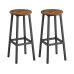 VASAGLE Barhocker Barhocker 2er Set, Schwarz/Braun VASAGLE Barhocker Barhocker 2er Set, Schwarz/Braun