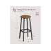 VASAGLE Barhocker Barhocker 2er Set, Schwarz/Braun VASAGLE Barhocker Barhocker 2er Set, Schwarz/Braun