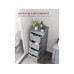 VASAGLE Schrank im Landhausstil Grau VASAGLE Schrank im Landhausstil Grau