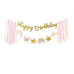 Partydeco Girlande Happy Birthday Einhörner, Rosa/Gold, 230 x 17.5 cm Partydeco Girlande Happy Birthday Einhörner, Rosa/Gold, 230 x 17.5 cm