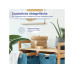 Lumaland Wäschekorb  Bambus 60 l, Blau/Braun