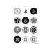 Herma Stickers Adventskalender-Zahlen Sticker Schwarz/Gold, 2 Blatt