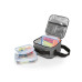 EASYmaxx Kühltasche mit 3 Lunchboxen Klick-it 7 l grau