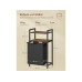 VASAGLE Wäschekorb mit 2 Regalen 65 l, Schwarz/Braun VASAGLE Wäschekorb mit 2 Regalen 65 l, Schwarz/Braun