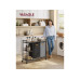 VASAGLE Wäschekorb mit 2 Fächern 100 l, Schwarz/Braun/Grau VASAGLE Wäschekorb mit 2 Fächern 100 l, Schwarz/Braun/Grau
