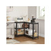 Songmics Regal mit 5 Ablagen Schwarz/Braun