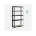 Songmics Regal mit 5 Ablagen Schwarz/Braun