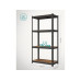 Songmics Regal mit 4 Ablagen Schwarz/Braun