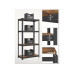 Songmics Regal mit 4 Ablagen Schwarz/Braun