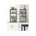 Songmics Regal mit 4 Ablagen Schwarz/Braun