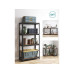 Songmics Regal mit 4 Ablagen Schwarz/Braun