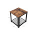 VASAGLE Beistelltisch mit Ablage 45 x 55 cm, Schwarz/Braun