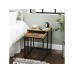 VASAGLE Beistelltisch 2-teilig 40/45 x 51 cm/55 cm, Schwarz/Braun