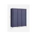 Songmics Regal mit 3 hochrollbaren Türen 150 x 175 cm, Grau