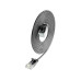 SLIM Slimpatchkabel RJ-45 - RJ-45, Cat 6A, U/UTP, 0.1 m, Schwarz