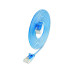 SLIM Slimpatchkabel RJ-45 - RJ-45, Cat 6A, U/UTP, 0.1 m, Blau