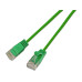 SLIM Slimpatchkabel RJ-45 - RJ-45, Cat 6A, U/UTP, 0.1 m, Grün