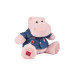DouDou et compagnie Hippo mit Jeansjacke 20 cm, Rosa