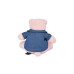 DouDou et compagnie Hippo mit Jeansjacke 20 cm, Rosa