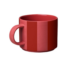 Chic Mic Kaffeetasse Good Mood 280 ml, 1 Stück, Salsa gestreift