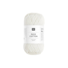 Rico Design Baumwollgarn Weiss, 50 g, 125 m