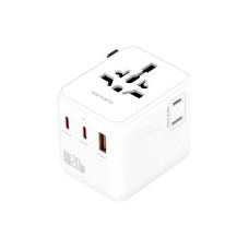 4smarts Weltreiseadapter Nomad GaN 20W 2C+1A, Weiss 4smarts Weltreiseadapter Nomad GaN 20W 2C+1A, Weiss