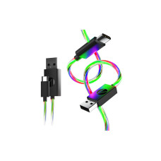 Stealth-Gaming USB-Ladekabel Light Up Twin 2 x USB-A - USB-C 2 m Stealth-Gaming USB-Ladekabel Light Up Twin 2 x USB-A - USB-C 2 m