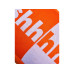 Chic Mic Gestricktes Baumwollkissen Shhh 30 x 60 cm, Orange/Weiss