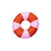Chic Mic Gestricktes Baumwollkissen Donut 50 x 50 cm, Strawberry Chic Mic Gestricktes Baumwollkissen Donut 50 x 50 cm, Strawberry