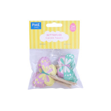 PME PME Cupcake Topper Schmetterlinge 24 Stück PME PME Cupcake Topper Schmetterlinge 24 Stück