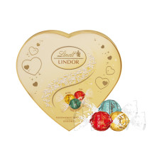 Lindt Schokoladen-Pralinen Lindor Assortiert Herz Weiss 160 g Lindt Schokoladen-Pralinen Lindor Assortiert Herz Weiss 160 g