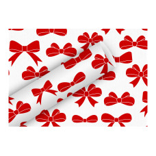 Braun + Company Geschenkpapier Schleifen Rot, 2 m x 70 cm