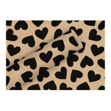 Braun + Company Geschenkpapier Herzen, 2 m x 70 cm Braun + Company Geschenkpapier Herzen, 2 m x 70 cm